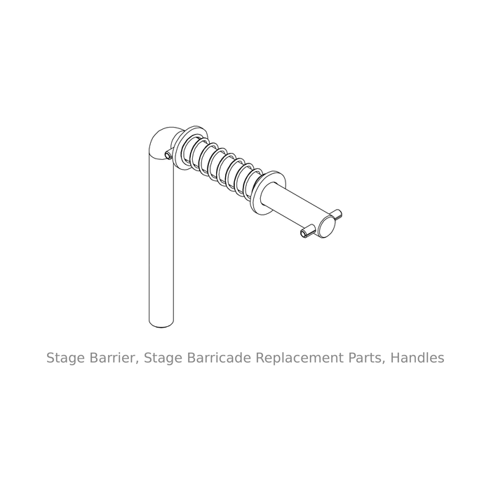 Stage barrier replacement parts – spring handle assembly