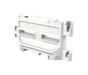 Guardsafe 42P water-filled pivot barricade in natural white, angled view
