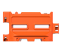 Guardsafe 42P orange barricade, front view with forklift pockets at the base