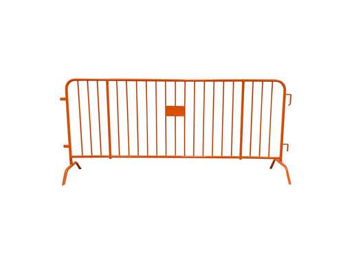 Orange Crowd Control Barricade – CrowdMaster Plus with Bridge Feet, product code BARR-PLUS-OR-Bridge-Feet