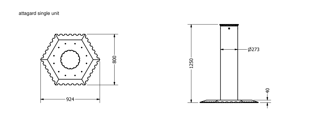AttaGard Portable Vehicle Mitigation Bollard