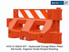 Plasticade Hydrocade Orange Water-Filled Barricade, Engineer Grade Striped Sheeting (HYD-O-EGLR-KIT)