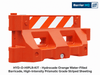 Plasticade Hydrocade Orange Water-Filled Barricade, High-Intensity Prismatic Grade Striped Sheeting (HYD-O-HIPLR-KIT)
