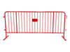 Red Metal Crowd Control Barricade – CrowdMaster Plus with Heavy-Duty Flat Feet, product code BARR-PLUS-RD-Flat-Feet