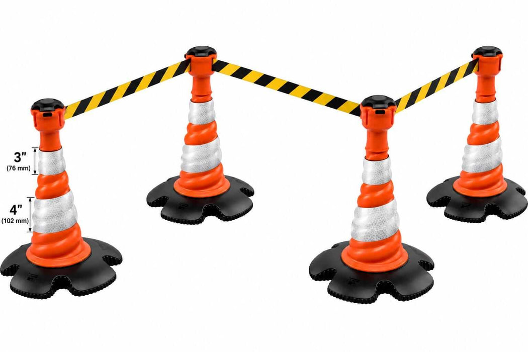 Skipper 27 m (88 ft) Retractable Cone Barrier Kit – 4 Skipper Cones, 3 Skippers & 1 Dummy (KIT02) - image 2