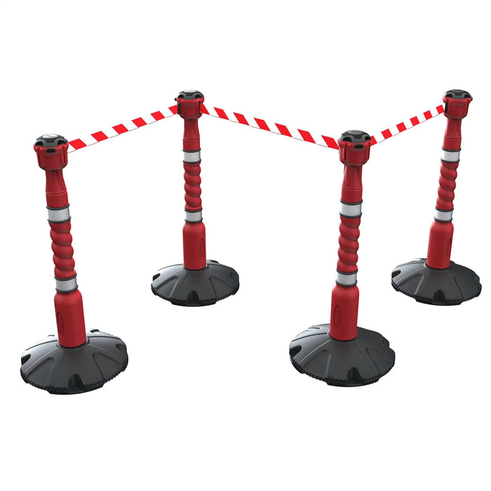 Skipper 27 m (88 ft) Retractable Post & Base Barrier Kit – 4 Posts, 3 Skippers & 1 Dummy (KIT01) - image 3