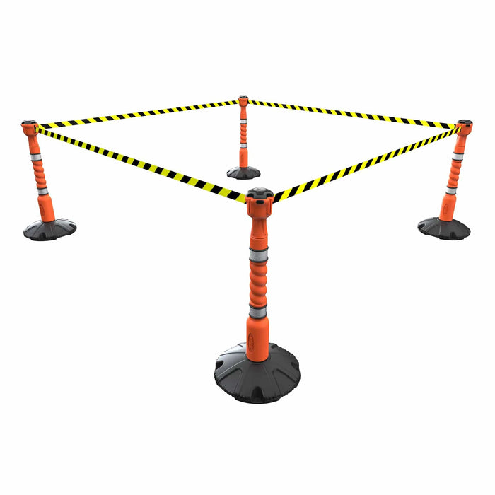 Skipper 36 m (118 ft) Retractable Post & Base Barrier Kit – 4 Posts & 4 Skippers (KIT05) - image 2