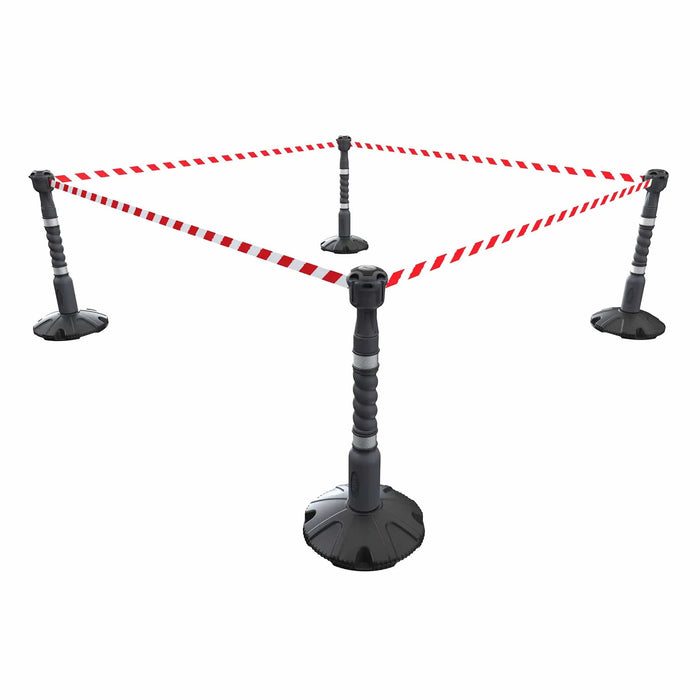 Skipper 36 m (118 ft) Retractable Post & Base Barrier Kit – 4 Posts & 4 Skippers (KIT05) - image 5