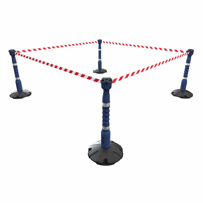 Skipper 36 m (118 ft) Retractable Post & Base Barrier Kit – 4 Posts & 4 Skippers (KIT05) - image 4