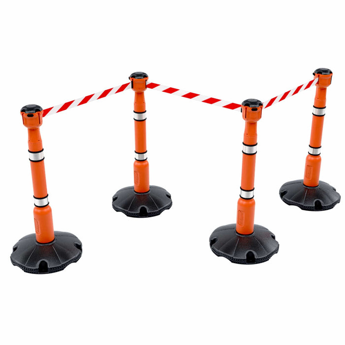 Skipper Retractable Safety Barrier Unit – 30 ft Cone Top Tape Barrier - image 20