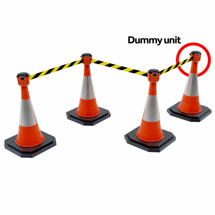 Skipper Retractable Safety Barrier Unit – 30 ft Cone Top Tape Barrier - image 23