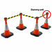 Skipper Retractable Safety Barrier Unit – 30 ft Cone Top Tape Barrier - image 23