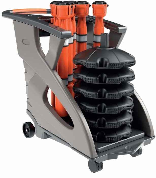 Skipper Unicart-06 – Fully Equipped Barrier Cart with 6 Skipper Units, 6 Posts & 6 Bases - image 3