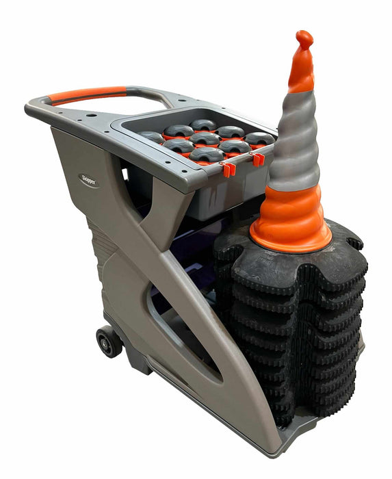 Skipper Unicart-09 – Traffic Cone Barrier Cart with 9 Skipper Cones, 9 Skipper Units & Accessory Pack - image 3