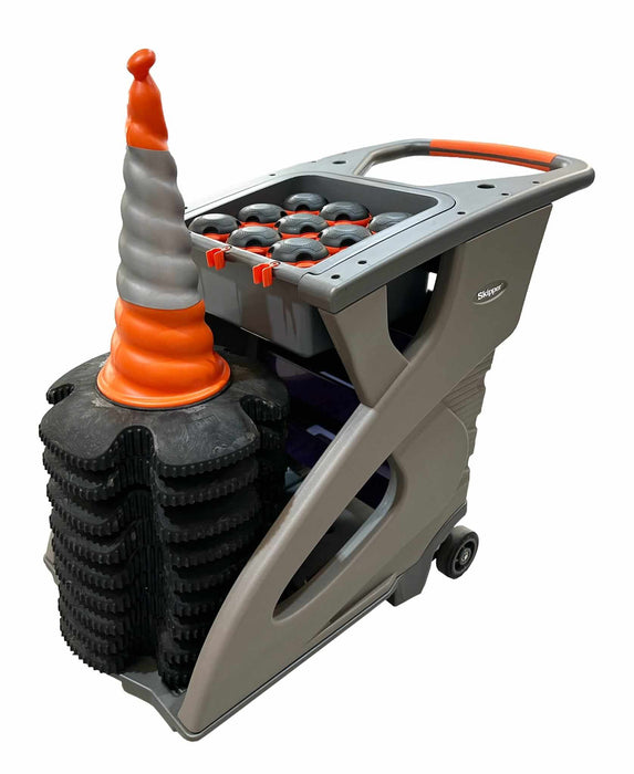 Skipper Unicart-09 – Traffic Cone Barrier Cart with 9 Skipper Cones, 9 Skipper Units & Accessory Pack - image 4