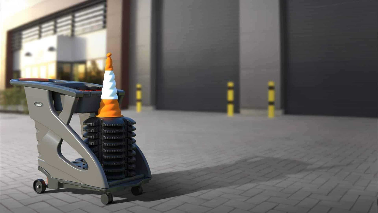 Skipper Unicart-09 – Traffic Cone Barrier Cart with 9 Skipper Cones, 9 Skipper Units & Accessory Pack - image 6