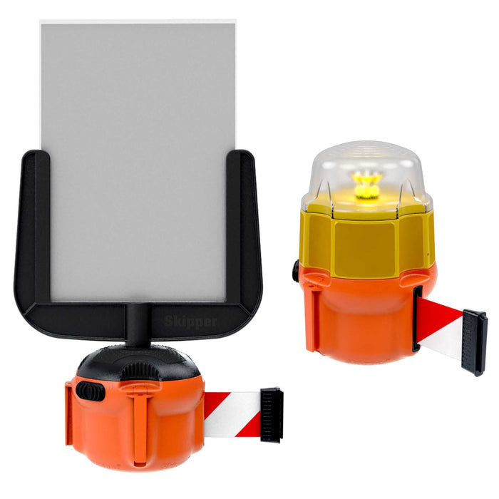 Skipper XS Retractable Barrier Unit – 30 ft Wall & Surface Mount Tape Barrier - image 6