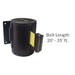 WallMaster 450 – Wall Mounted Retractable Belt Barrier – (20 - 35' ft. Belt, 18" diam. base) - BarrierHQ.com