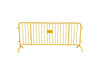 Yellow Pedestrian Crowd Control Barricade – CrowdMaster Plus with Bridge Feet, product code BARR-PLUS-YW-Bridge-Feet