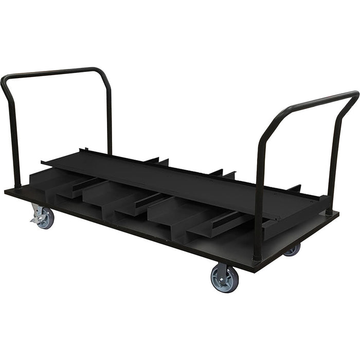 18 Stanchion Cart with Dual Handle (Vertical) - BarrierHQ.com