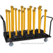 18 Stanchion Cart with Dual Handle (Vertical) - BarrierHQ.com