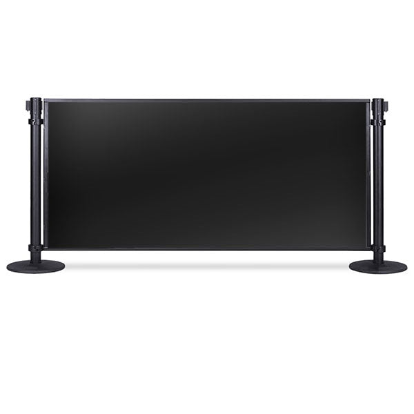 6' ft. - Standard Height Panel - W72" x H34", Black, Frosted Acrylic - BarrierHQ.com