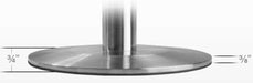 Ultra-Slim Profile 11' ft. Belt Stanchion - Stainless Steel - "Q-Boss" QB500 - BarrierHQ.com