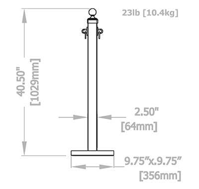 Wooden Rope Stanchion - BarrierHQ.com