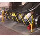 Accordion Portable Barricade (VERSA-GUARD&reg;) Fluorescent Green/Black - BarrierHQ.com