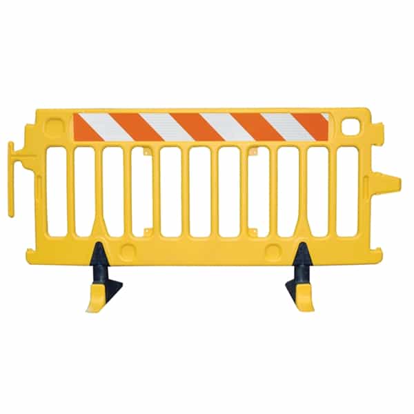 Avalon Crowd Control Plastic Barricade Yellow No Sheeting - BarrierHQ.com