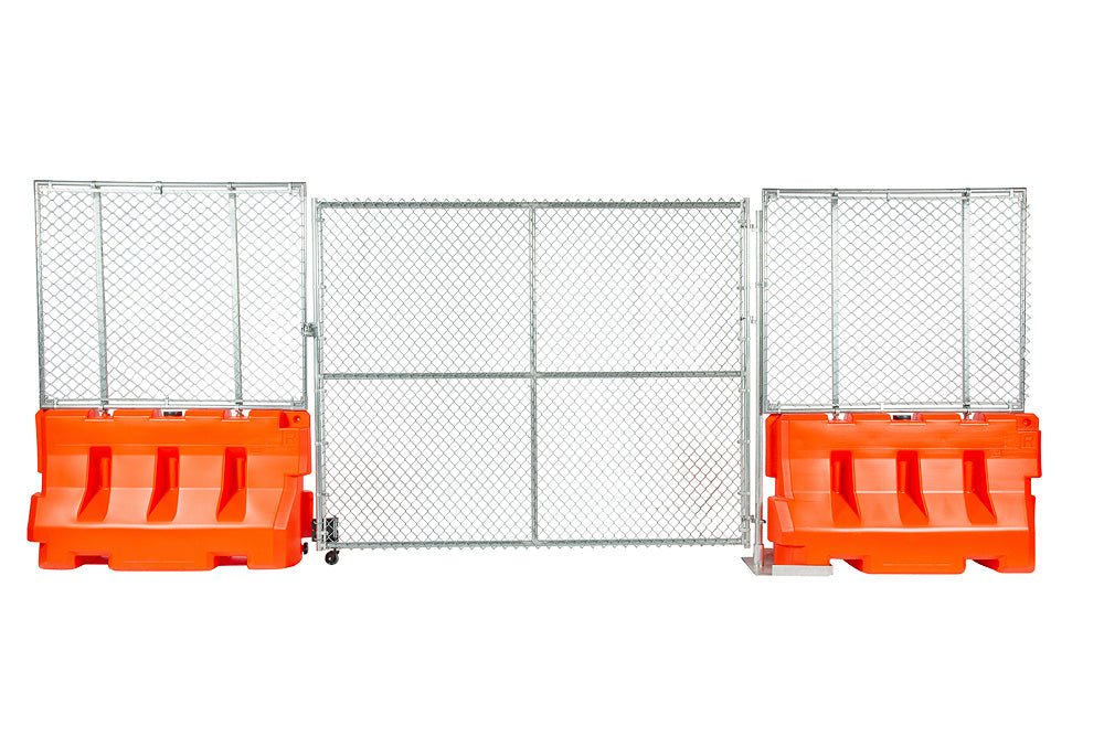 Barricade Fence Gate - Temporary Site Access Point - BarrierHQ.com