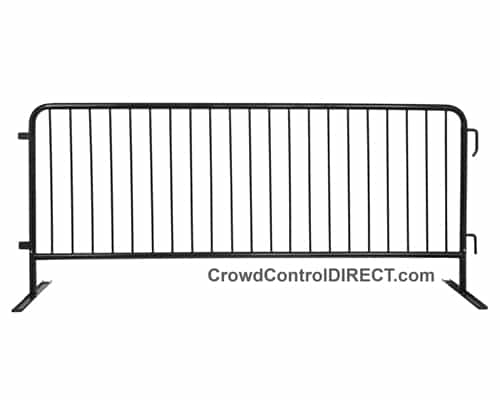 Crowd Control Steel Barricade - Black - BarrierHQ.com