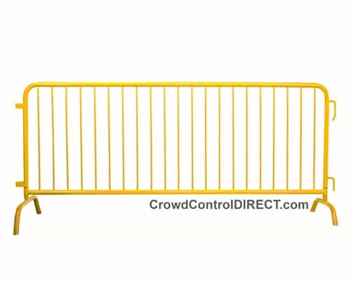 Crowd Control Steel Barricade - Yellow - BarrierHQ.com