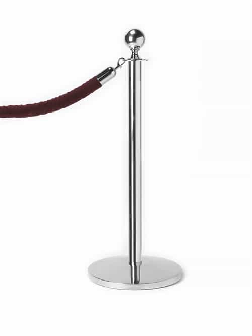 Economy Rope Stanchion Ball Top - BarrierHQ.com