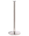 Economy Rope Stanchion Flat Top - Polished Steel - 12 PACK - BarrierHQ.com