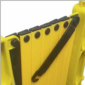 FlexMaster Yellow 11.5' ft. Barricades (Plastic) - BarrierHQ.com