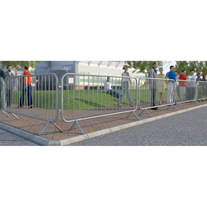 Galvanized Steel 7.5' ft. Pedestrian Barricade, Lightweight 24 Lbs - BarrierHQ.com