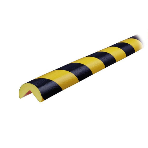 Knuffi Model A Corner Bumper Guard Black/Yellow 1M - Warning Guards - BarrierHQ.com