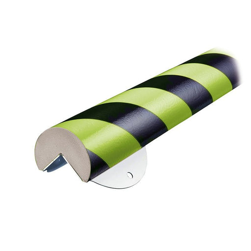 Knuffi Model A+ Corner Wall Protection Kit Fluorescent Black/Yellow 1M - Corner Protection - BarrierHQ.com