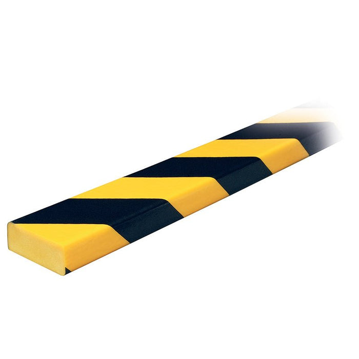 Knuffi Model D Surface Bumper Guard Black/Yellow 1M - Prevent Bumps and Scrapes - BarrierHQ.com