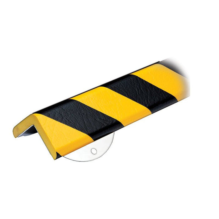 Knuffi Model H+ Corner Wall Protection Kit Black/Yellow 1M - Protect Warehouse Personnel - BarrierHQ.com