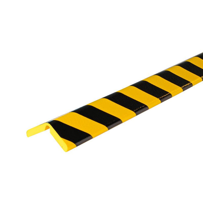 Knuffi Model H+ Flex Corner Bumper Guard Black/Yellow 1M - Protect Warehouse Personnel - BarrierHQ.com