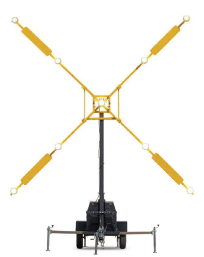 Lighted "X" Runway Closure Marker