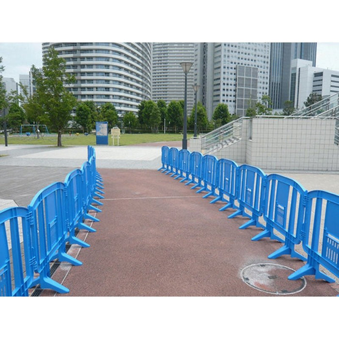 Minit 49" Portable Plastic Crowd Control Barriers Blue - BarrierHQ.com