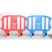 Minit 49" Portable Plastic Crowd Control Barriers Blue - BarrierHQ.com