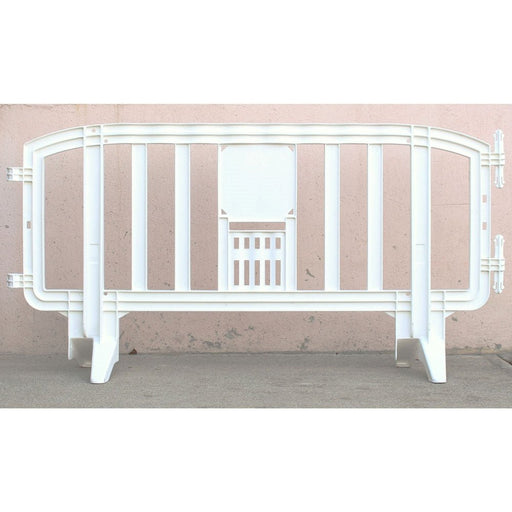 Movit 78" Portable Plastic Crowd Control Barriers White - BarrierHQ.com