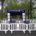 Movit 78" Portable Plastic Crowd Control Barriers Yellow - BarrierHQ.com