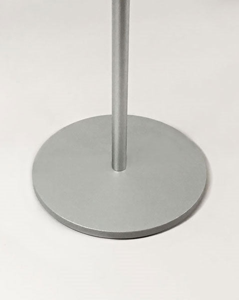 Museum & Art Gallery Stanchion, 16" Tall, Silver Anodized Economy "Q-Cord" - BarrierHQ.com