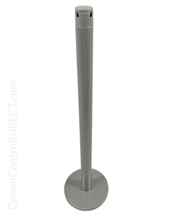Museum & Art Gallery Stanchion, 16" Tall with Surface Mounted (Fixed) Base - BarrierHQ.com