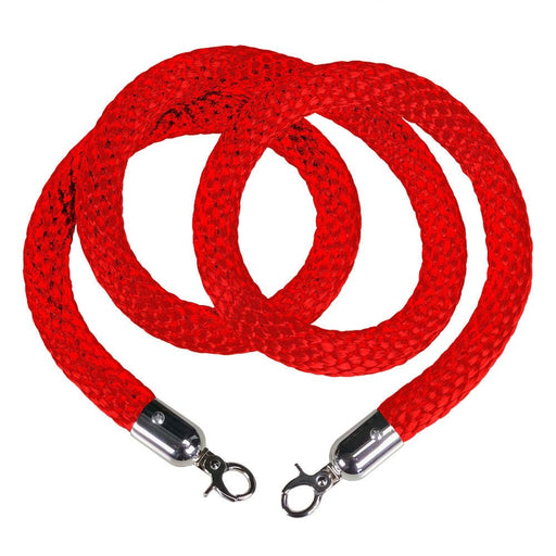 Museum Rope, Red Elegant Braided Rope, 1" diam. (719) - BarrierHQ.com